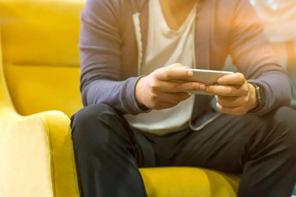 A man holding a phone